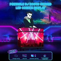 Cabina de DJ con Pantalla LED a Todo Color, Cabina de DJ Curva con Pantalla LED, Música Electrónica