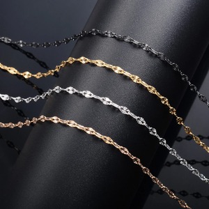 Collier en acier inoxydable fin de 2,5 mm avec chaîne gaufrée, fait main, maillons étanches, accessoires de bijouterie - Product Image 2