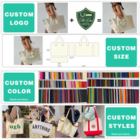 Sac Fourre-Tout en Toile de Coton Réutilisable et Bio avec Logo Personnalisé, Écologique, Fermeture Éclair, Grande Taille, Idéal pour Week-end, Fête, Sport, Femme, Sacs de Courses Imprimés