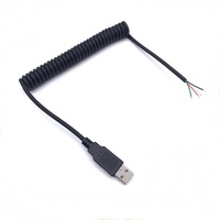 Câble USB 1.5 personnalisé, bobine en spirale, 2.0 m