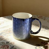 11oz OEM fait à la main en porcelaine osseuse couleur porcelaine électrolytique tasse en céramique tasse à café peut être personnalisé Logo cadeau