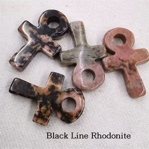 Gros sculpté Ankh breloques, <span class=keywords><strong>Crux</strong></span> Ansata pierre de guérison pierres précieuses pendentif améthyste pour la fabrication de bijoux, env. 30x20mm - Product Image 4