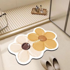 Tapis de bain en terre de diatomée réversible, super absorbant, antidérapant, séchage rapide, pour la maison et l'hôtel - Product Image 6