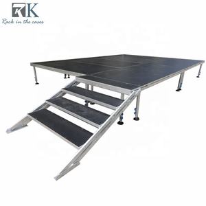 Scène mobile portable à cadre en aluminium réglable pour événements et concerts, capacité de charge lourde, podium de scène 4x4 pieds et 4x8 pieds - Product Image 2