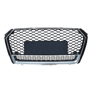 Car A4 S4 Pare-chocs avant Shining <span class=keywords><strong>Star</strong></span> Glossy Black <span class=keywords><strong>Grill</strong></span> RS4 Style Look Honeycomb Mesh Grille pour Audi A4 S4 B9 2017 2018 2019 - Product Image 5