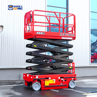 Plateforme élévatrice à ciseaux autopropulsée CFMG 10m/320kg pour travaux aériens intérieurs/extérieurs, cueillette/élagage/nettoyage de murs extérieurs
