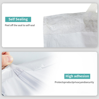Sac express RUIQI en HDPE blanc, nouveau matériau, auto-adhésif, haute résistance, durable, sac d'expédition imperméable, LFGB