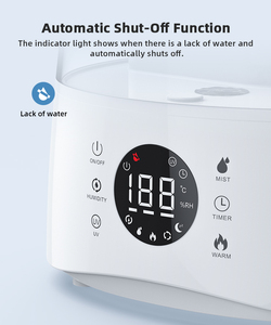 Thiết bị điện xách tay mát sương tạo độ ẩm 4L không khí siêu âm làm sạch hàng đầu điền vào UV-C ấm sương siêu âm độ ẩm - Product Image 6