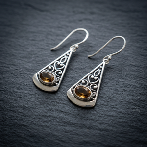Silver Zircon Vintage Drop Earrings for Women Handmade Trendy Gift Jewelry Wholesale Bulk Lot - Product Image 2