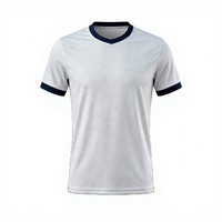 26-27 Grosir Jersey Sepak Bola Lengan Pendek Cepat Kering dengan Cetakan Personalisasi (Dapat Dicetak dengan Nama Tim)