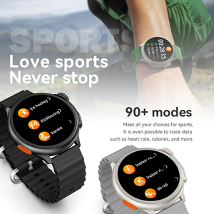 Huanlong นาฬิกาสมาร์ทวอชสำหรับผู้ชาย, ดีไซน์ใหม่หน้าจออัลตร้ากลม reloj intelligente ซีรีส์8นาฬิกากีฬา - Product Image 4