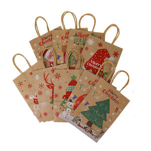 Özelleştirilmiş noel kraft kağıt çanta noel arifesi şeker çocuk hediye kağıt torba - Product Image 5