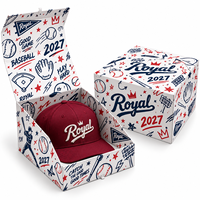 Boîte d'emballage personnalisée pour chapeaux, boîte d'expédition en carton ondulé imprimée avec logo, casquettes de baseball, emballage de marque pour e-commerce, taille personnalisée