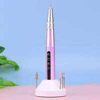 Nouveau Mini Portable Rechargeable sans fil fort E-file 35000 tr/min Kit de manucure ongles perceuse électrique stylo Machine