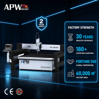 Machine de découpe à jet d'eau CNC APW, découpeuse à jet d'eau abrasif haute pression pour pierre, marbre, granit, verre