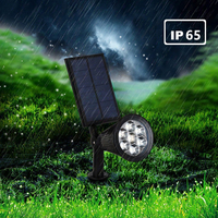 Lampes solaires de jardin à 7 LED RGB, éclairage extérieur décoratif IP65, angle de faisceau de 120°, autonomie de 8 à 10 heures pour les allées, les arbres, la pelouse