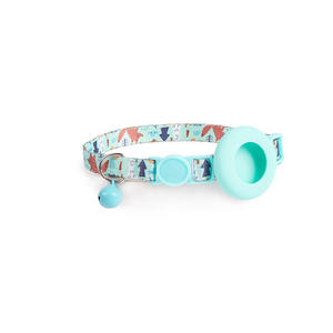 Nuevo Airtag GPS Localizador Cubierta protectora Colorido Patrón sólido Cuello de poliéster con cintas Chic Airtag Tracker Cat Collar - Product Image 4