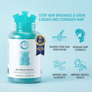 Biotina orgánica Zinc Ácido fólico Sal Marina Gummy Multivitamínico Osos Vitamina C Crecimiento del cabello Las gomitas ayudan a reducir la pérdida de cabello - Product Image 4