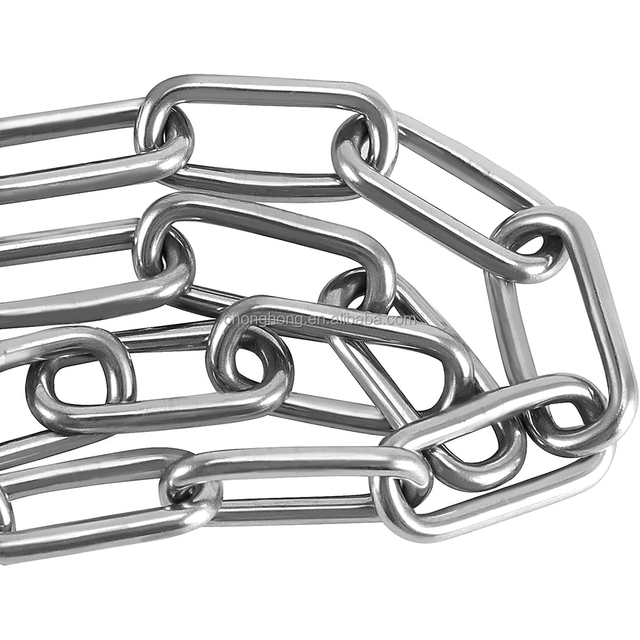Heavy Duty Cable Safety Towing Chain 1/4" 304 Stainless Steel Link Chain Multi Purpose Proof Coil Chain