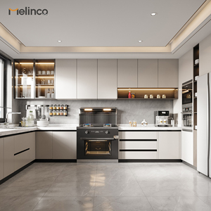 <span class=keywords><strong>Meuble</strong></span> <span class=keywords><strong>de</strong></span> cuisine modulaire mural laqué sur mesure, style européen et américain, avec petit <span class=keywords><strong>comptoir</strong></span> préfabriqué et îlot - Product Image 4