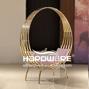 เก้าอี้บัลลังก์งานแต่งงานสีทองสำหรับเจ้าบ่าวเจ้าสาว ราชากับราชินี - Product Image 4