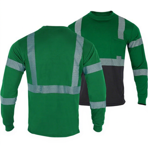 Camisa de Seguridad Reflectante de Alta Visibilidad, Clase 1 ANSI, Amarilla, Transpirable, Resistente al Fuego, con Luces LED Intermitentes, Impermeable, Manga Larga - Product Image 1