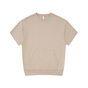 MT2700 T Shirt Manufacturer Wholesale Custom 100% Cotton Kangaroo Pocket T Shirts Oversized <b>TShirts</b> for Men - Product Image 6