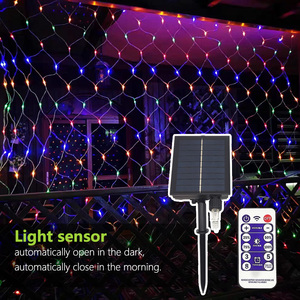 ไฟ LED พลังงานแสงอาทิตย์ 208 ดวง ไฟตาข่ายกันน้ำสำหรับตกปลา พร้อมโหมดแสงสว่าง 8 แบบ สำหรับตกแต่งสนามหญ้า<span class=keywords><strong>กลาง</strong></span>แจ้ง ต้นคริสต์มาส - Product Image 5
