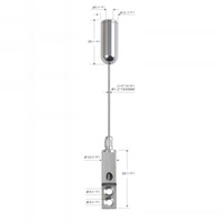 Accessoires de quincaillerie pour lampes 1.2mm 304 Câble en acier inoxydable Laiton Deux trous Pince à câble Kit de suspension