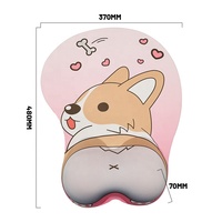 Tapis de souris gaming en silicone souple avec coussinets 3D en gel, motif dessin animé anime personnalisé, protection pour la main et le poignet, résistant à l'eau et aux rayures