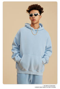 Sudaderas con Capucha Extra Grandes Unisex de Alta Calidad, con Botones, Logotipo Personalizado, Algodón Grueso, Sudadera con Capucha para Primavera - Product Image 2