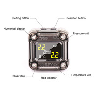 Sistem Pemantau Tekanan Ban Nirkabel TPMS Eksternal LCD SPY untuk Sepeda Motor