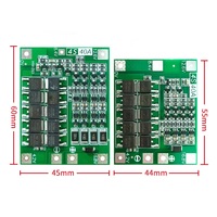 Prix usine Carte de protection de batterie au lithium pour moteur de perceuse 11.1V 12.6V/14.8V 16.8V BMS 3S 4S 40A 60A avec fonction amélioration/équilibrage
