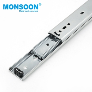 Công nghiệp nặng thép 35mm đôi xếp chồng lên nhau hướng dẫn theo dõi gắn bên ba phần mở rộng đầy đủ ngăn kéo nhà bếp hiện đại - Product Image 3