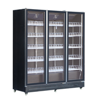 Pendingin Minuman Komersial Dua Pintu Kapasitas Besar, Pendingin Kipas, Defrost Otomatis, Kontrol Digital LED, Aluminium