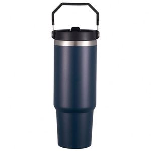 Gobelet de voyage portable en acier inoxydable avec poignée latérale, tasse isotherme à double paroi de 20 oz pour le café - Product Image 5