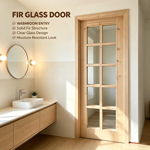 Porte intérieure rustique en bois de <span class=keywords><strong>sapin</strong></span> massif avec nœuds naturels, idéale pour la rénovation intérieure de maisons de campagne - Product Image 5