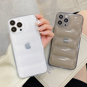 Mới Nhất Sáng Tạo Xuống Áo Khoác <span class=keywords><strong>3D</strong></span> Chống Rơi Trong Suốt Rõ Ràng Mềm Chống Sốc Silicone Điện Thoại Di Động Vỏ Cho iPhone 11 12 13 Pro - Product Image 1