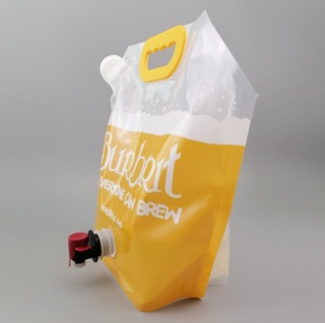 1 <span class=keywords><strong>gallon</strong></span> nước giải khát uống Túi doypack sinh thái thân thiện 5L đứng lên túi vòi với tap Dispenser cho bia rượu vang - Product Image 2