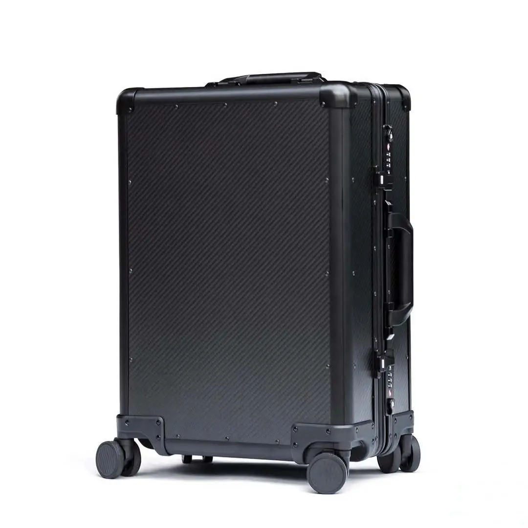 100% Real Carbon Fiber Suitcase High End Luxury Carbon Fiber Luggage Case Cabin Business Travel Carbon Fiber Suitcase Custom