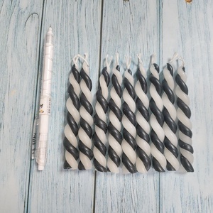Bougies tressées Havdalah juives noires <span class=keywords><strong>et</strong></span> blanches à 2 mèches barre de Shabbat cire de soja cire de paraffine pour mariages <span class=keywords><strong>et</strong></span> Halloween - Product Image 6