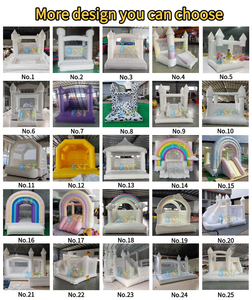 Bianco all'aperto gonfiabile casa di rimbalzo con scivolo gonfiabile castello casa di salto di nozze per bambini Jumper per la <span class=keywords><strong>vendita</strong></span> - Product Image 5
