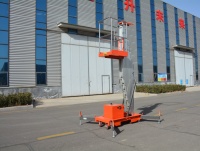 Plateforme élévatrice hydraulique monoplace en alliage d'aluminium de 4m à 10m, élévateur électrique à échelle