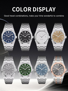 2025 Neue 38mm Quarz-Armbanduhr für Herren Leuchtend Saphirglas Ultradünne Edelstahl-Uhr 50M Wasserdicht - Product Image 5