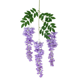 ดอกวิสทีเรียประดิษฐ์สีม่วง ยี่ห้อฟู่เฉิน ดอกไม้ผ้าไหมสำหรับตกแต่งภายในอาคาร แบบแขวนเพดาน กิ่งยาว 60 ซม. - Product Image 5