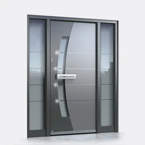 New Modern England Design Hot Sale Metal Other Front Entry Door Cheap Price Exterior Steel Security Entrance Doors For Houses