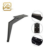 Pieds de canapé modernes en métal noir massif de 15 cm, en fer, pour canapé-lit, armoire, table à manger, salon extérieur, chambre à coucher, robustes et résistants