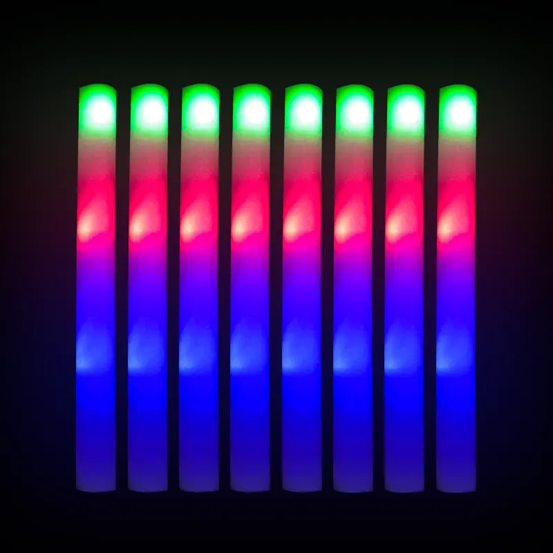 All'ingrosso RGB Logo personalizzato incoraggiante incandescente luce fino partito Led bastoni di schiuma per feste di concerto al Neon Party