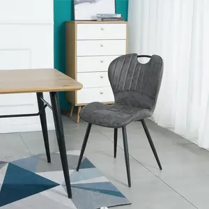 European Modern Design office midcentury furniture dining luxury vintage leather or velvet chair with 4 legs