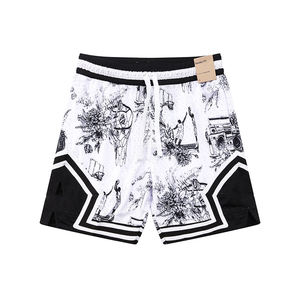 Оптовая продажа, новые высококачественные американские уличные шорты для баскетбола и футбольные шорты с быстросохнущей сетчатой тканью - Product Image 4